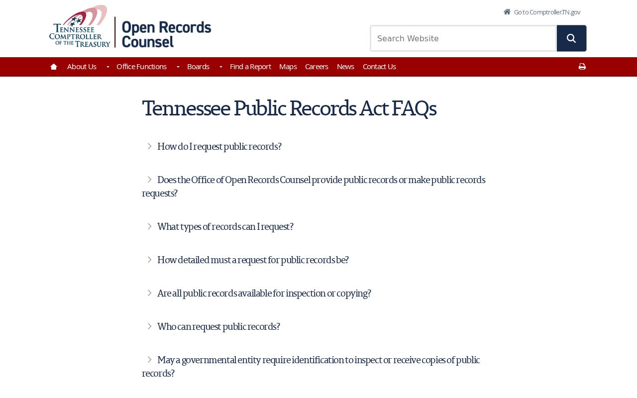 Moore County docket search request timing under Tennessee public records guidance